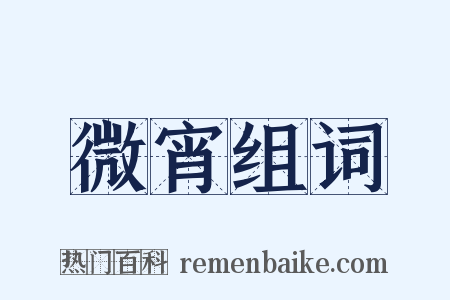 微宵组词是什么意思的图片